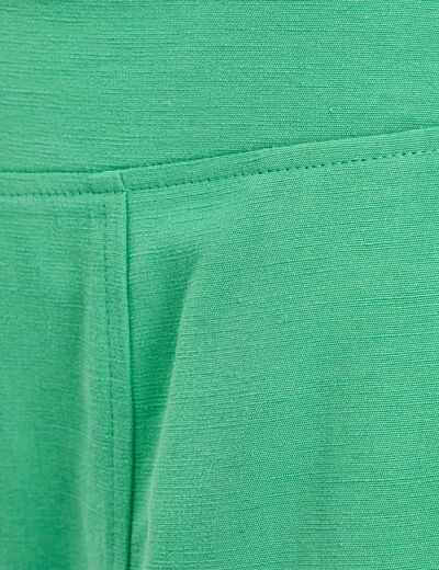 Pantalon large taille standard vert femme