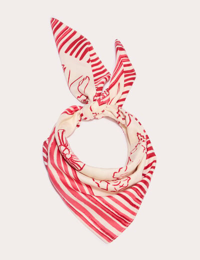 Foulard ecru femme