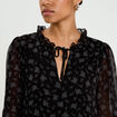 Robe &eacute;vas&eacute;e en voile noir femme