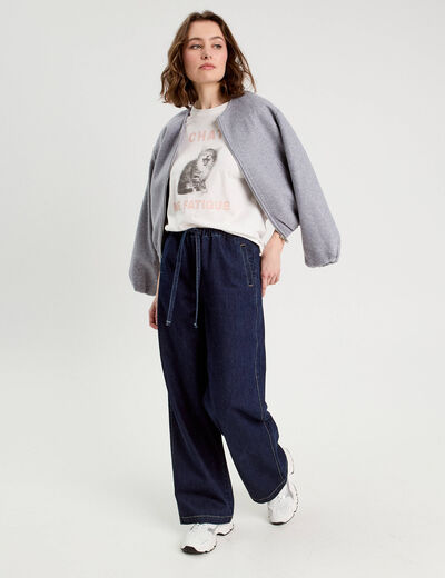 T-shirt manches courtes blanc femme
