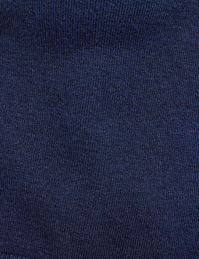Gilet avec broderie bleu marine femme