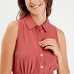 Robe chemise patineuse vieux rose femme