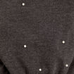 Sweat oversize avec perles gris foncé femme