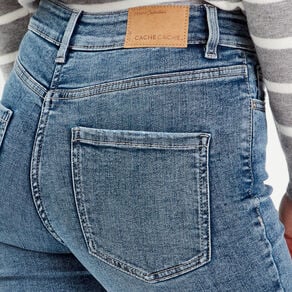 jeans skinny taille haute denim double stone femme Jeans skinny taille haute denim double stone femme
