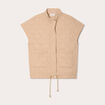 Veste sans manches matelassée taupe femme