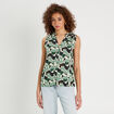 Chemise sans manches vert femme