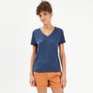 T-shirt manches courtes bleu foncé femme
