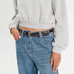 Sweat manches longues gris clair femme