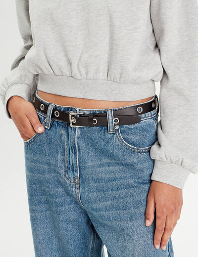 Sweat manches longues gris clair femme