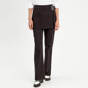 pantalon jupe flare noir femme Pantalon-jupe flare noir femme