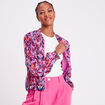 Veste teddy zippée orange femme