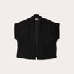 Gilet polaire manches courtes noir femme