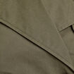 Trench court boutonné vert kaki femme