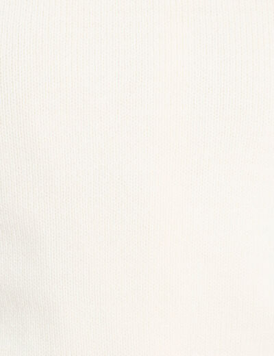 Pull manches courtes ecru femme