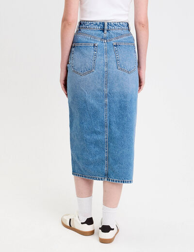 Jupe crayon taille standard denim double stone femme