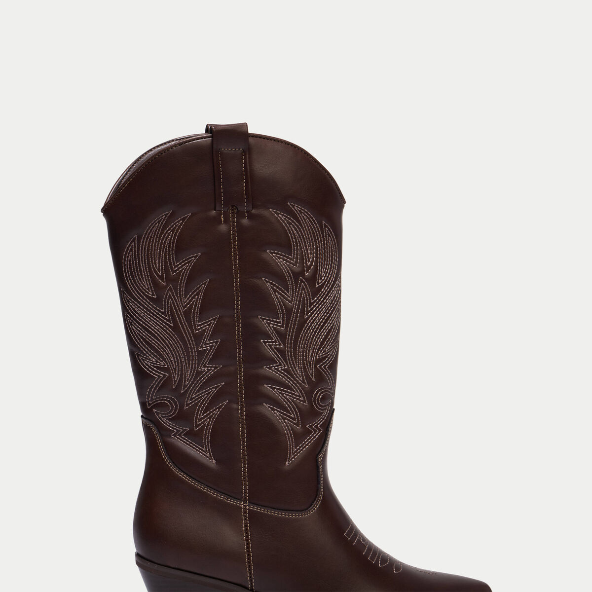 Bottes esprit western marron femme