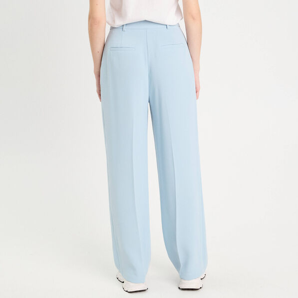 pantalon large pinces bleu clair femme Pantalon large pinces bleu clair femme