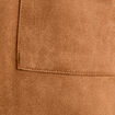 Veste suédine droite camel femme