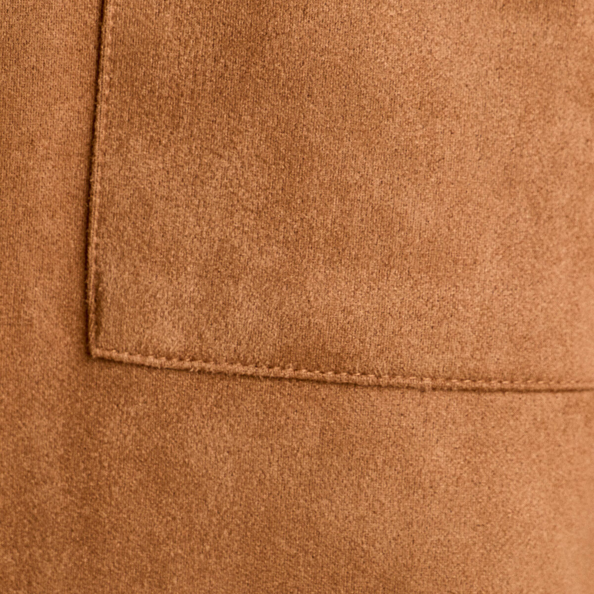 Veste suédine droite camel femme