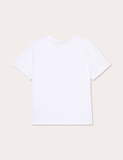 T-shirt manches courtes blanc femme