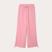 Pantalon large fluide vieux rose femme