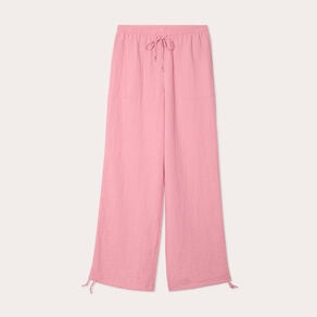 pantalon large fluide vieux rose femme Pantalon large fluide vieux rose femme
