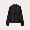 Blouse manches longues noir femme