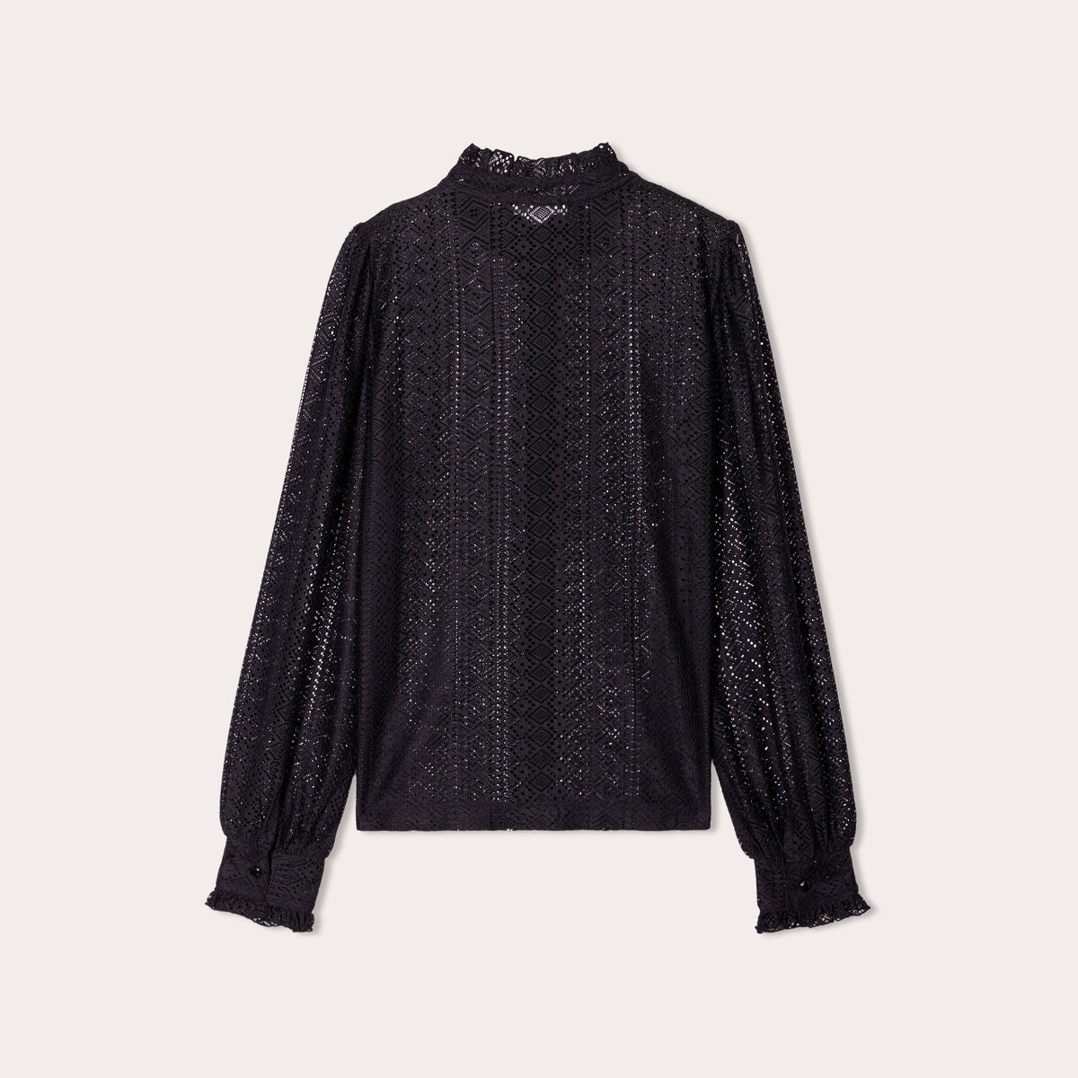 Blouse manches longues noir femme
