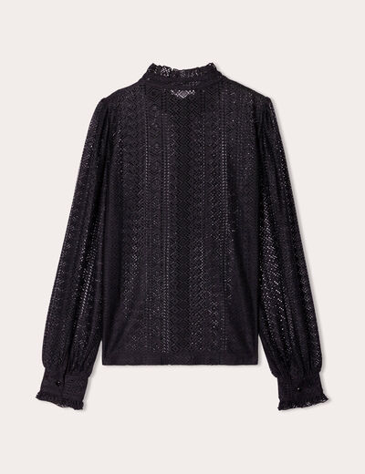 Blouse manches longues noir femme