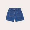 Short mom en jean denim double stone femme