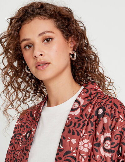 Veste effet matelassé rose femme