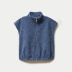 Gilet sans manches col montant bleu marine femme