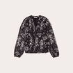 Blouse manches longues noir femme