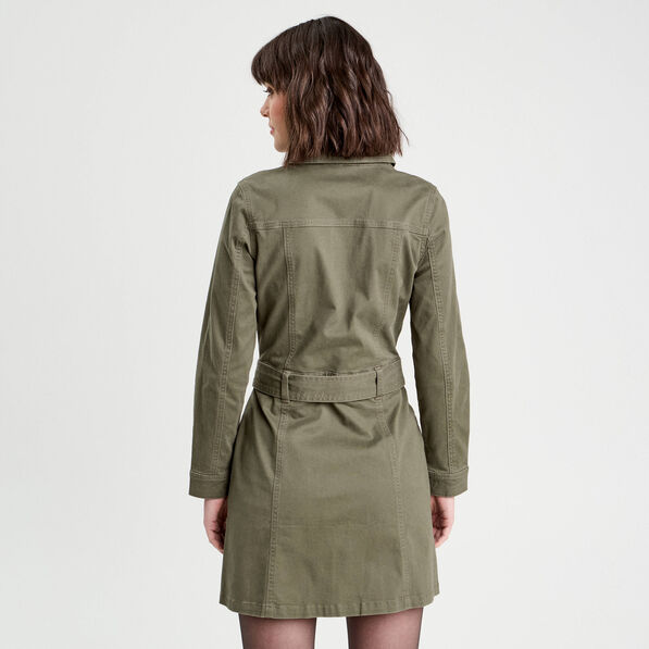 robe chemise droite ceinturee vert kaki femme Robe chemise droite ceinturée vert kaki femme