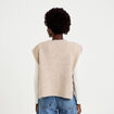 Pull sans manches taupe femme
