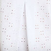 Blouse ajour&eacute;e col v manches courtes ecru femme