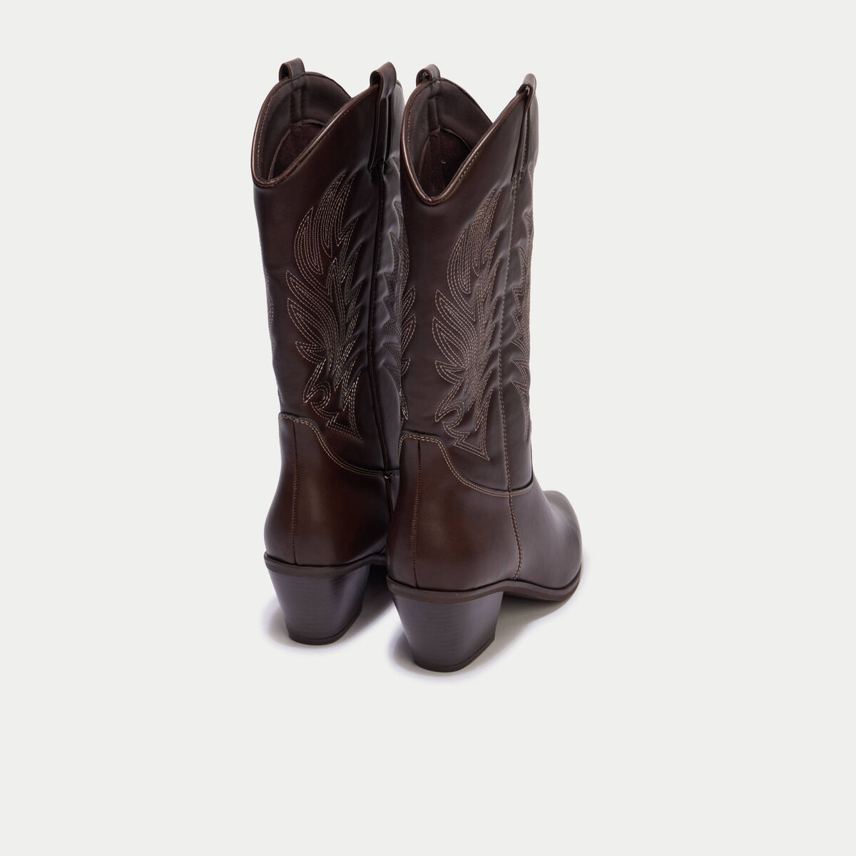 Bottes esprit western marron femme