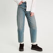Jeans balloon denim double stone femme