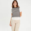T-shirt 2-en-1 ecru femme