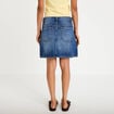 Jupe droite courte en jean denim stone femme