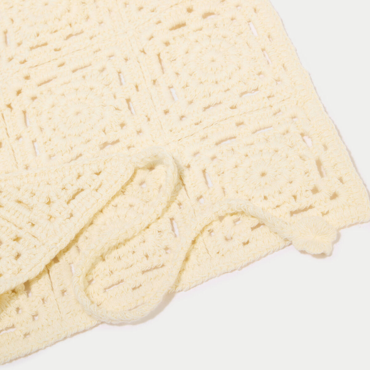 Foulard crochet ecru femme