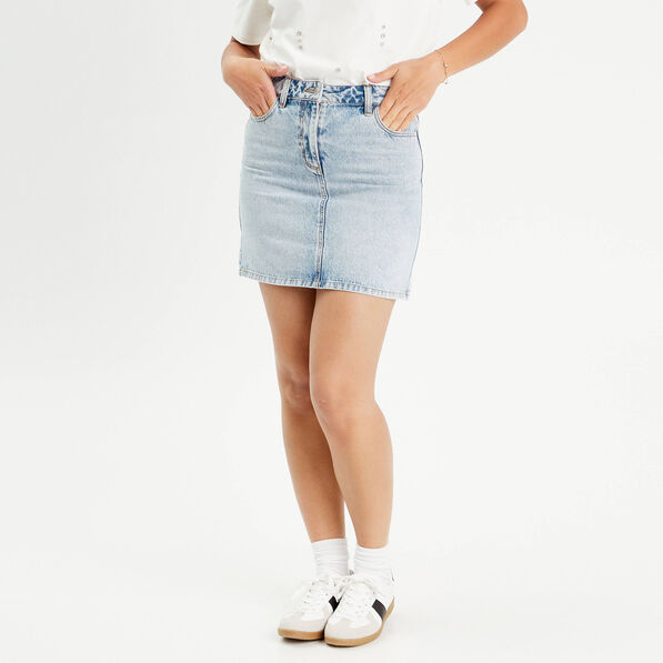 jupe trapeze en jean denim double stone femme Jupe trapèze en jean denim double stone femme
