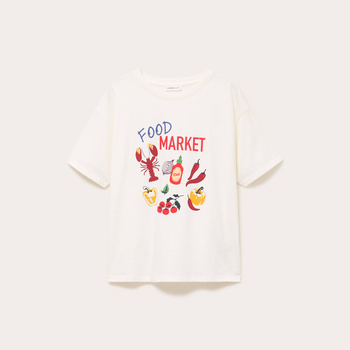 T-shirt manches courtes blanc femme