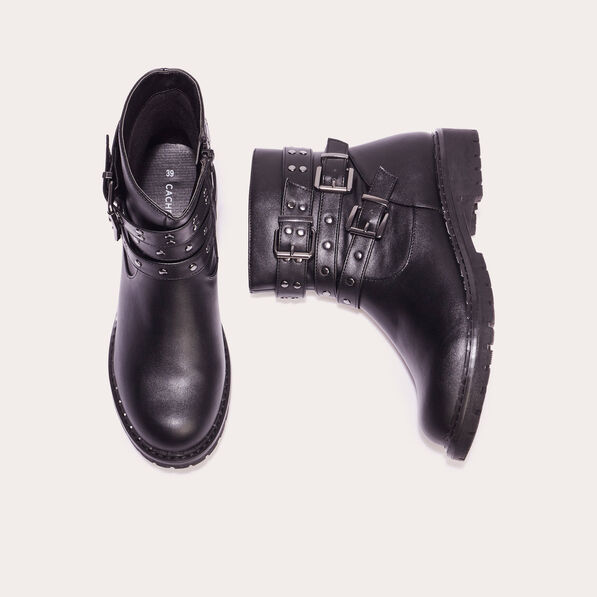 bottines brides cloutees noir femme Bottines brides cloutées noir femme