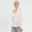 Chemise brodée ecru femme