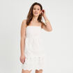 Robe évasée broderie anglaise blanc femme
