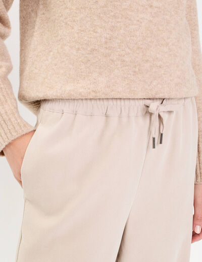 Pantalon large fluide sable femme