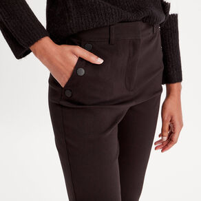 Pantalon bootcut à pont noir femme