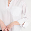 Blouse manches 3/4 blanc femme