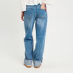Jeans droit à revers denim double stone femme